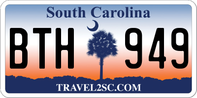 SC license plate BTH949