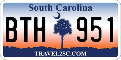 SC license plate BTH951