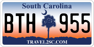 SC license plate BTH955