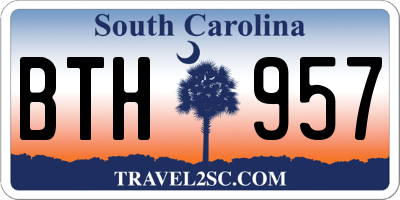 SC license plate BTH957