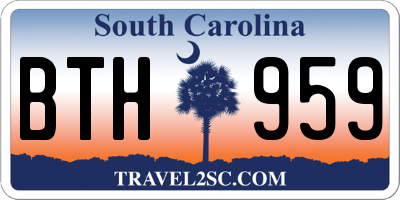 SC license plate BTH959