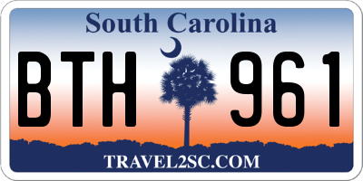 SC license plate BTH961
