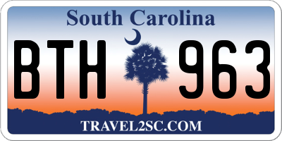 SC license plate BTH963