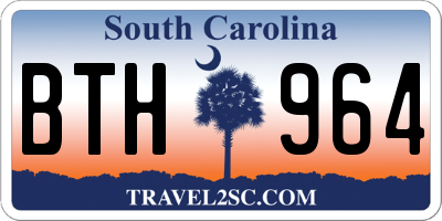SC license plate BTH964