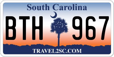 SC license plate BTH967