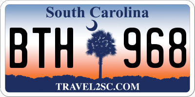 SC license plate BTH968