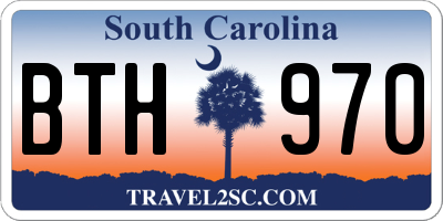 SC license plate BTH970