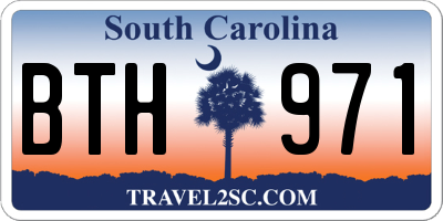 SC license plate BTH971