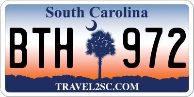 SC license plate BTH972