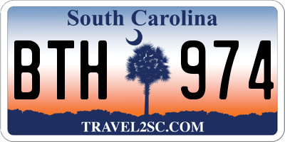 SC license plate BTH974