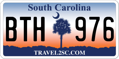 SC license plate BTH976