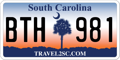 SC license plate BTH981