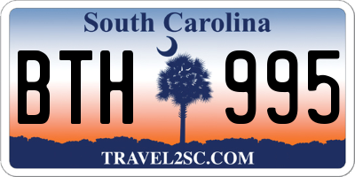 SC license plate BTH995