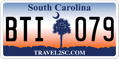 SC license plate BTI079