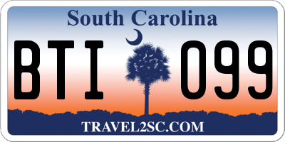 SC license plate BTI099