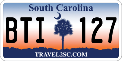 SC license plate BTI127
