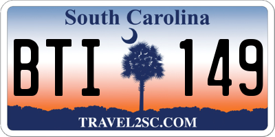 SC license plate BTI149