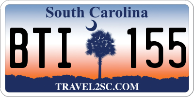 SC license plate BTI155