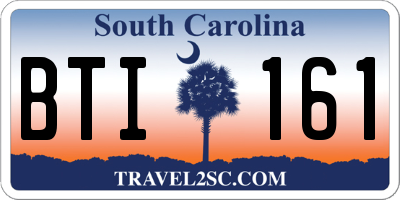 SC license plate BTI161
