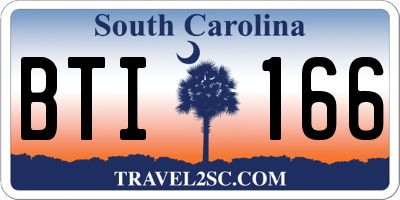 SC license plate BTI166