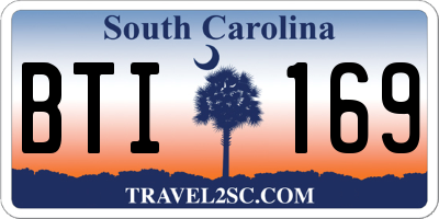 SC license plate BTI169