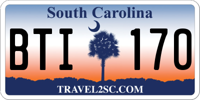 SC license plate BTI170
