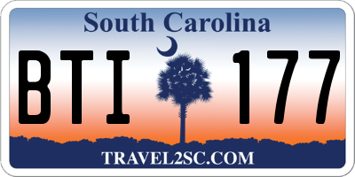 SC license plate BTI177