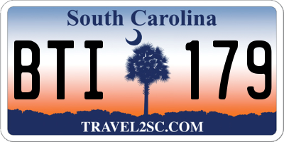 SC license plate BTI179