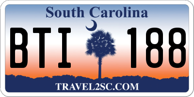 SC license plate BTI188
