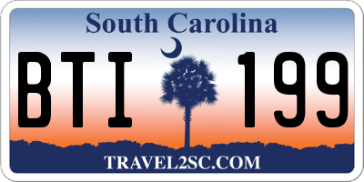SC license plate BTI199