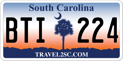 SC license plate BTI224