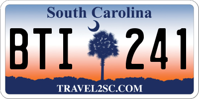 SC license plate BTI241