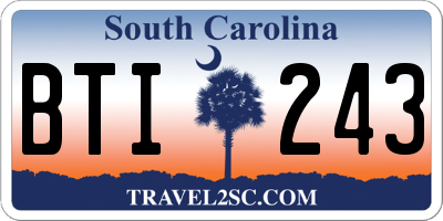 SC license plate BTI243
