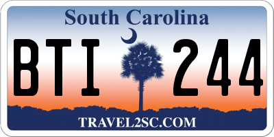 SC license plate BTI244