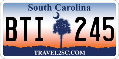 SC license plate BTI245
