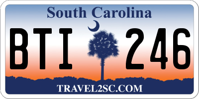 SC license plate BTI246