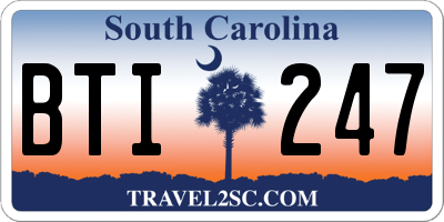 SC license plate BTI247