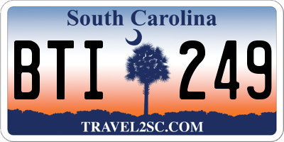 SC license plate BTI249
