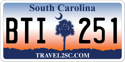 SC license plate BTI251