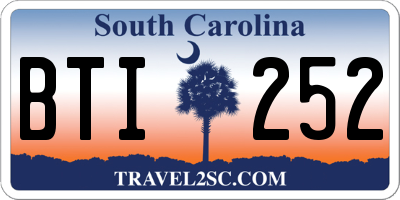 SC license plate BTI252