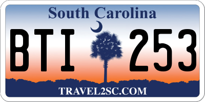 SC license plate BTI253