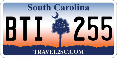 SC license plate BTI255