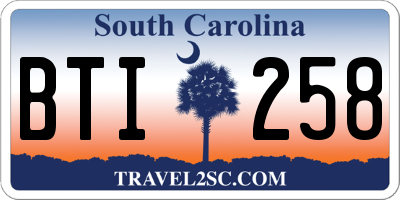SC license plate BTI258