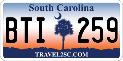 SC license plate BTI259