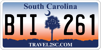 SC license plate BTI261