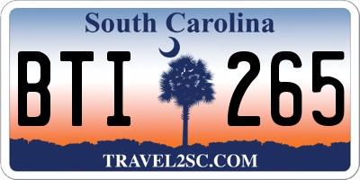 SC license plate BTI265