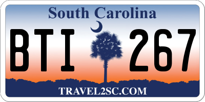 SC license plate BTI267