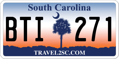 SC license plate BTI271