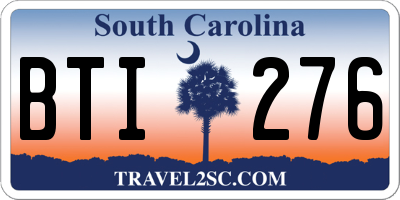 SC license plate BTI276