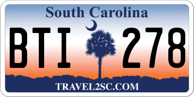 SC license plate BTI278